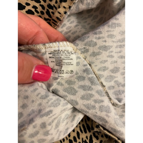 Brandy Melville Skirt Cheetah Print Knee Length Mini Zip Up Back Size Small - Picture 4 of 6